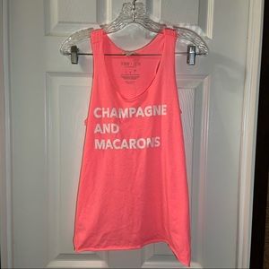 Tiff + Jen Hot Pink “Champagne And Macarons” Tank size L